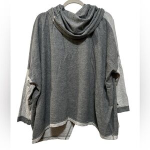 CAbi Sweater Pullover Oversized Cowl Neck Gray Style 3996 Size Medium